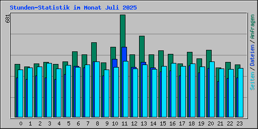 Stunden-Statistik im Monat Juli 2025