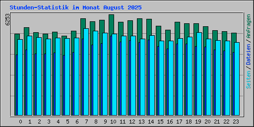 Stunden-Statistik im Monat August 2025