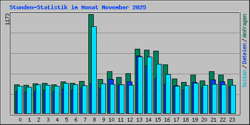 Stunden-Statistik im Monat November 2025