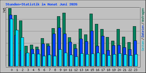 Stunden-Statistik im Monat Juni 2026