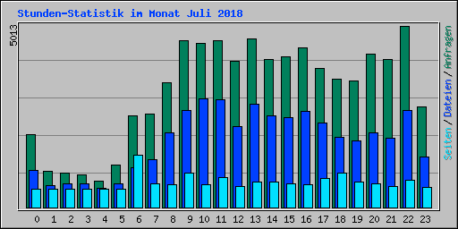 Stunden-Statistik im Monat Juli 2018