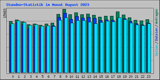 Stunden-Statistik im Monat August 2023